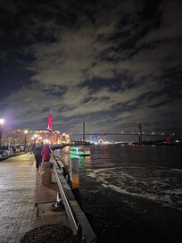 Holiday boat parade on Savannah River