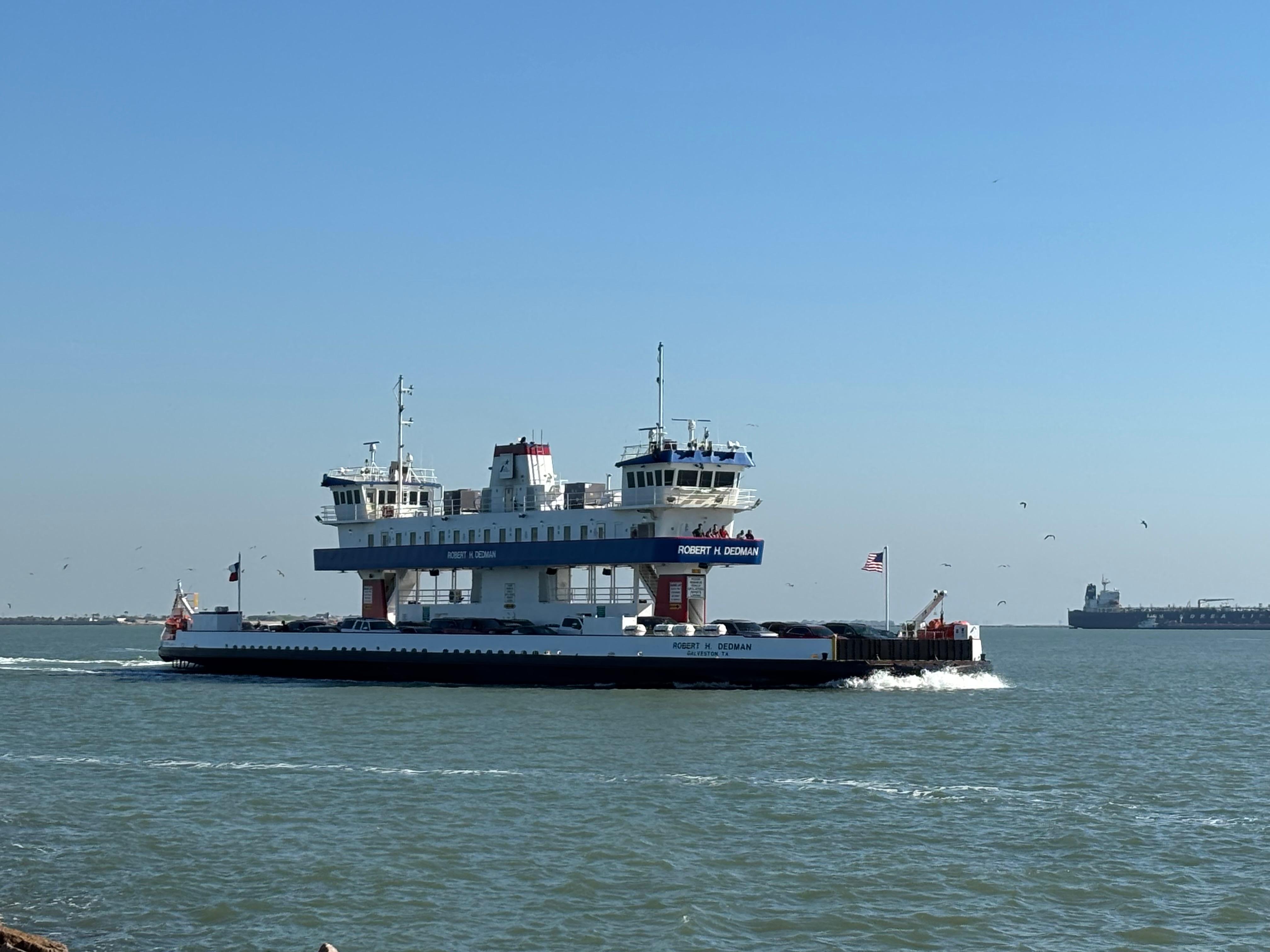 Galveston free ferry.  