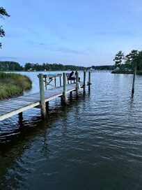 Son & daughter fishing