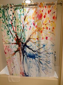 cute shower curtain room 227 (no liner)