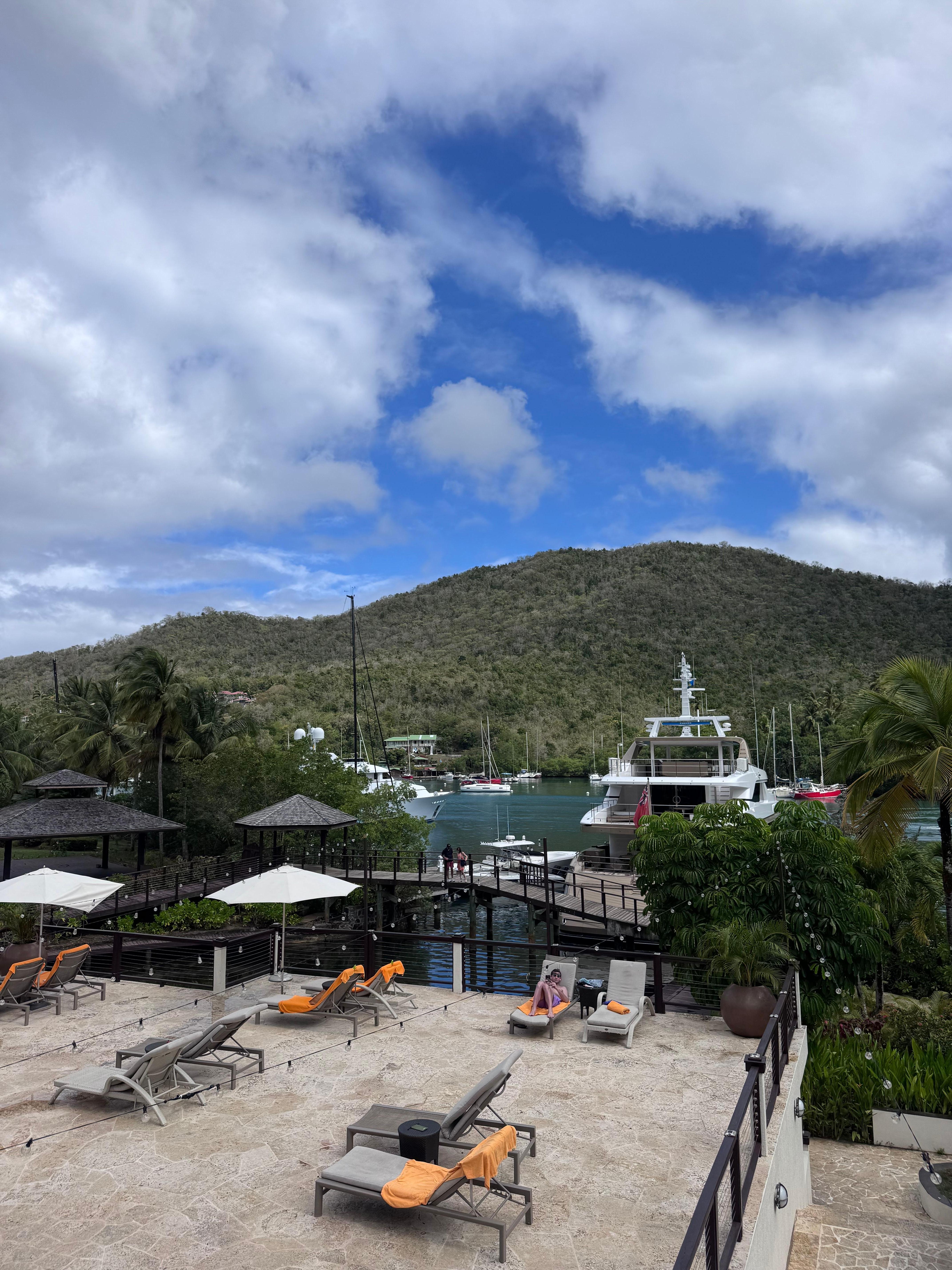 View of Marigot Bay harbor