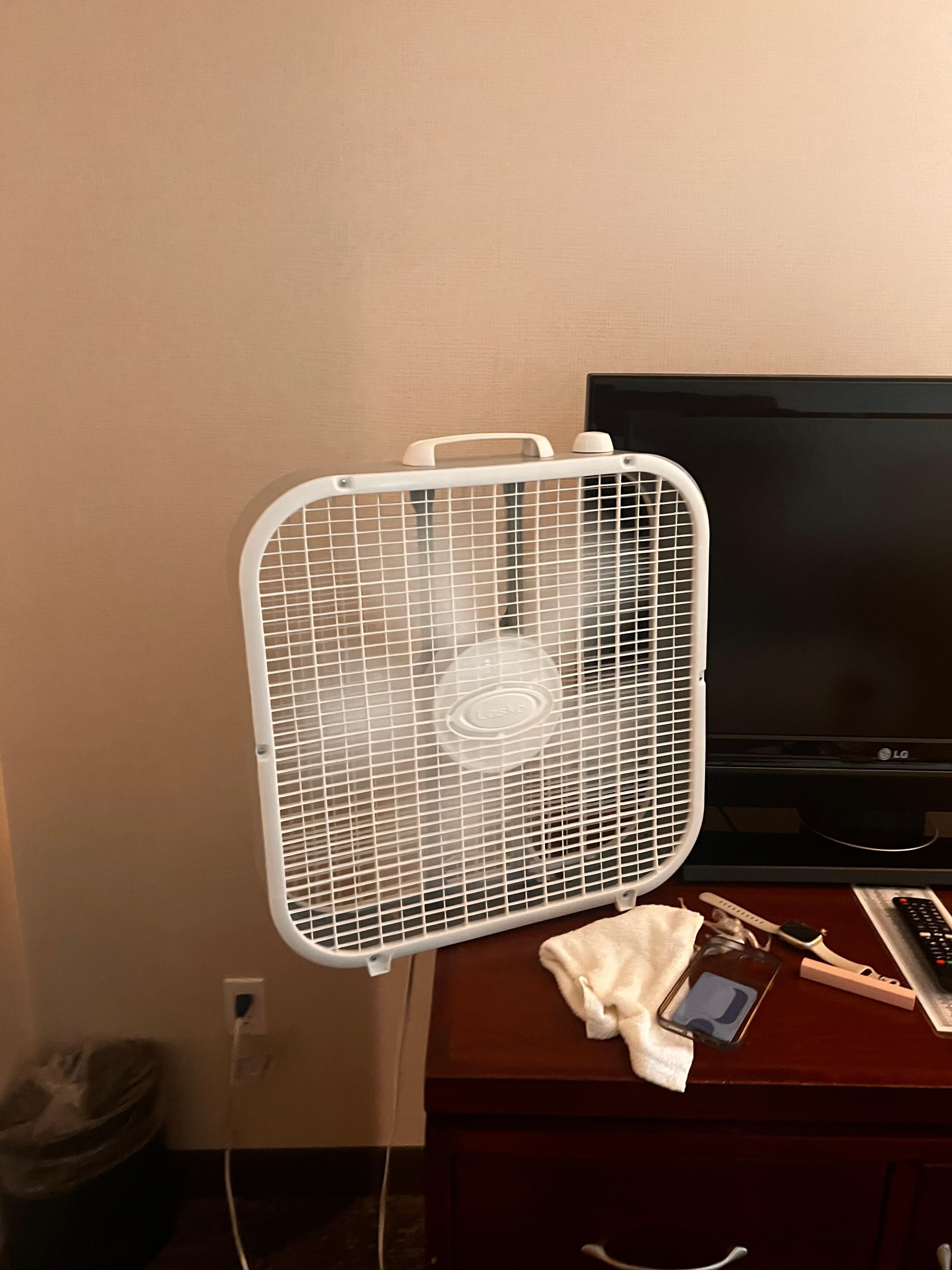 When we said the room was too hot for us to stay they only gave us a fan and later I had to complain again then they sent an portable AC which took them more than 30min to bring it up when I told them I’m literally dying in the room 