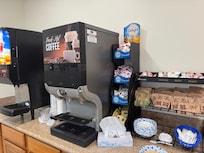 ‘Free Grab-and-go lite breakfast items (pastries, juice, coffee) are available daily between 08:00 to 10:00 AM.‘ NO COFFEE, NO PASTRIES! This is IT!! Sad!!