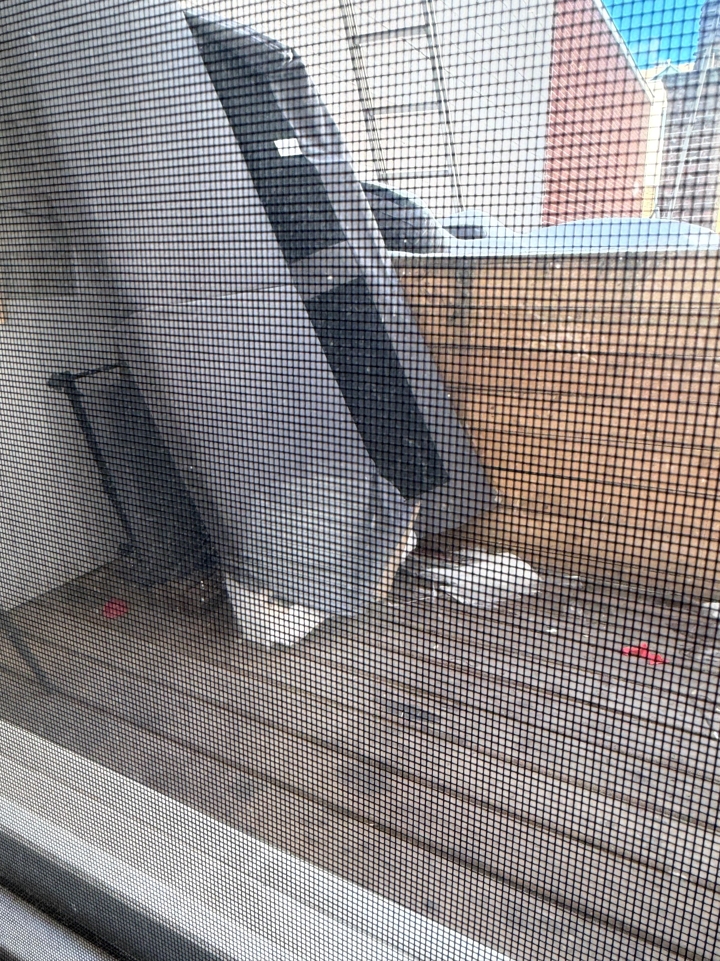 The couch that was supposed to be there was trashed outside on the deck.