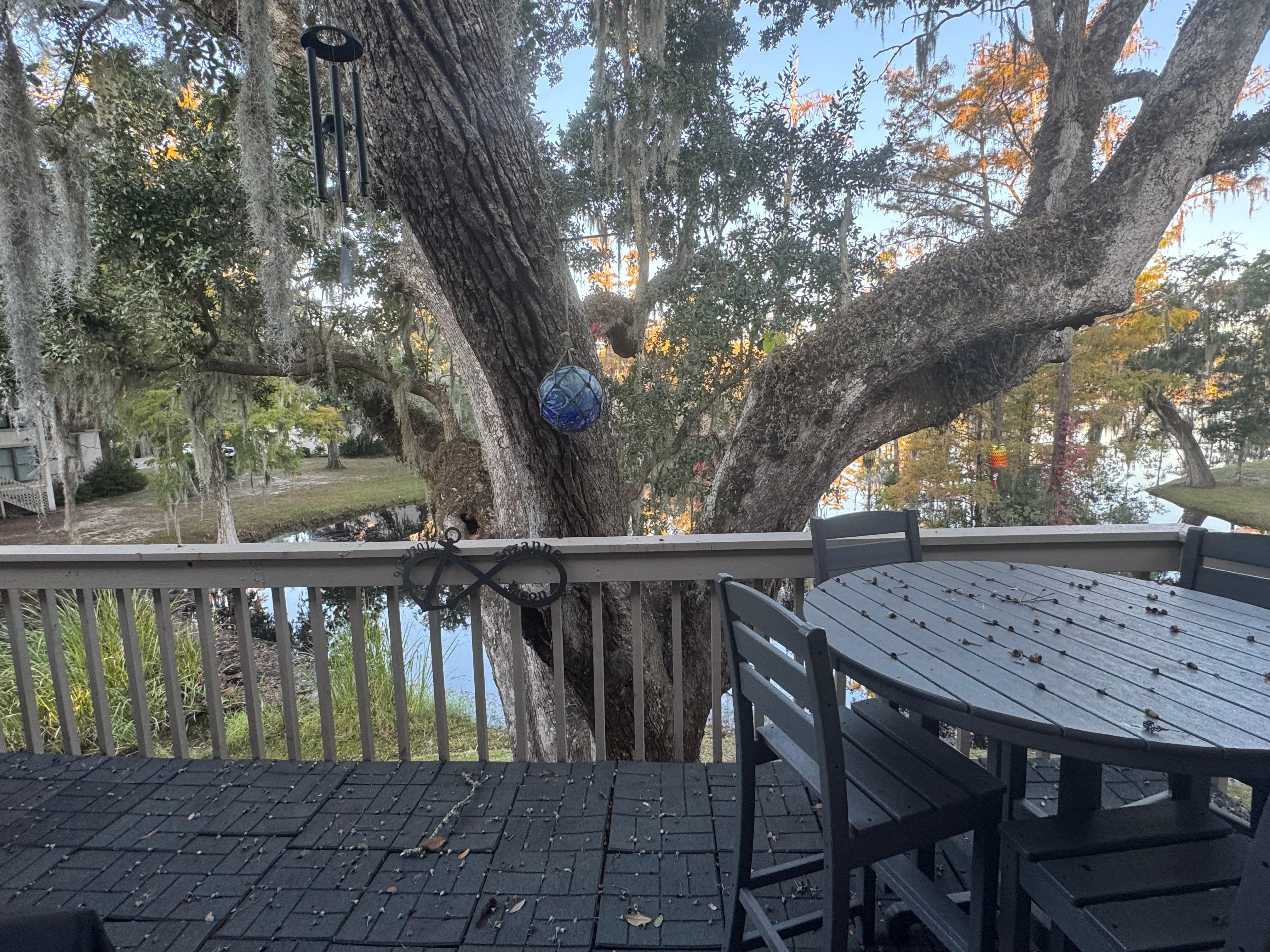 View of the lake from the deck.