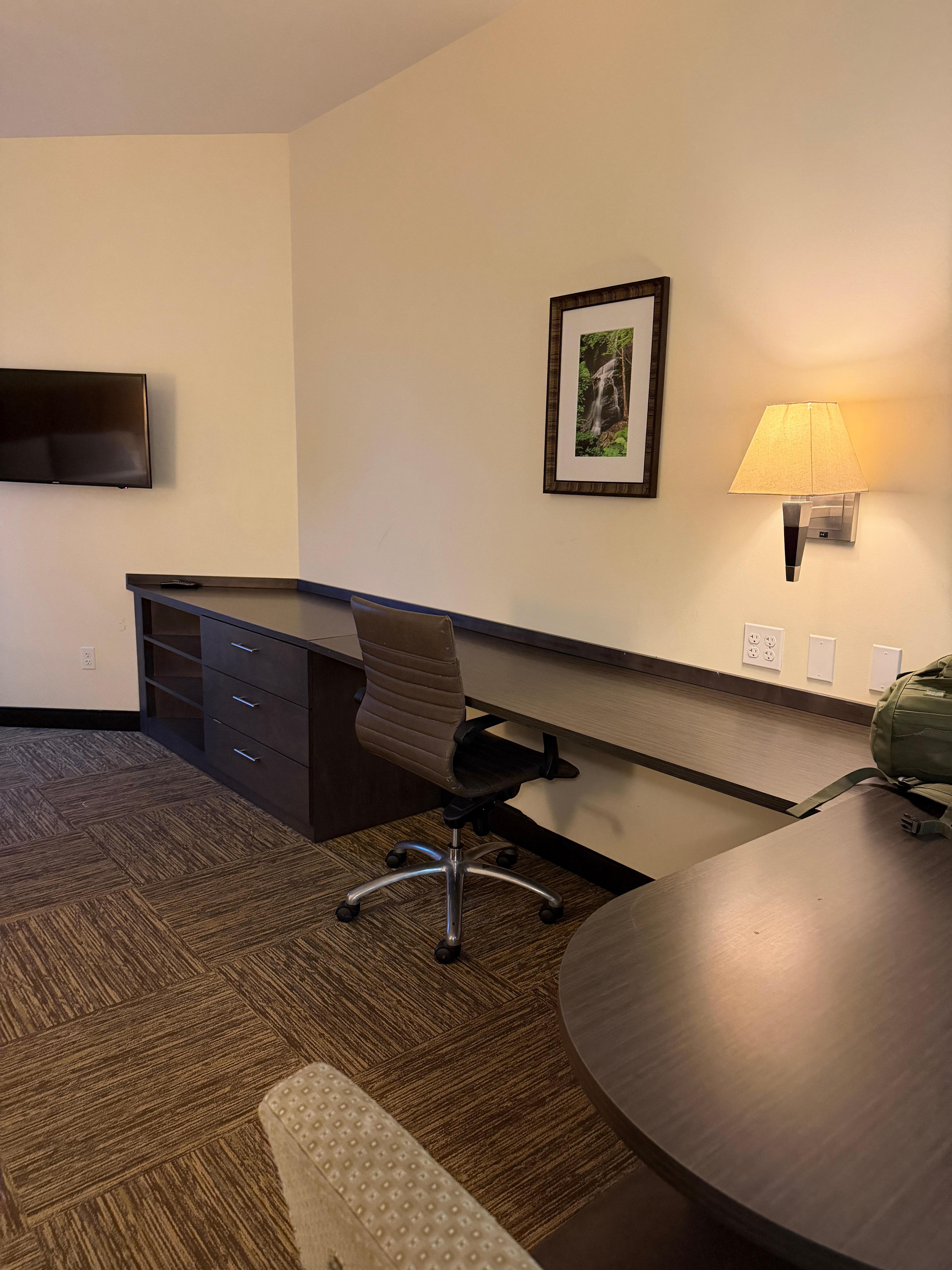 Desk plus table for dining suite 