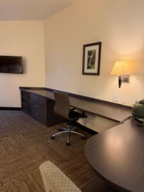 Desk plus table for dining suite