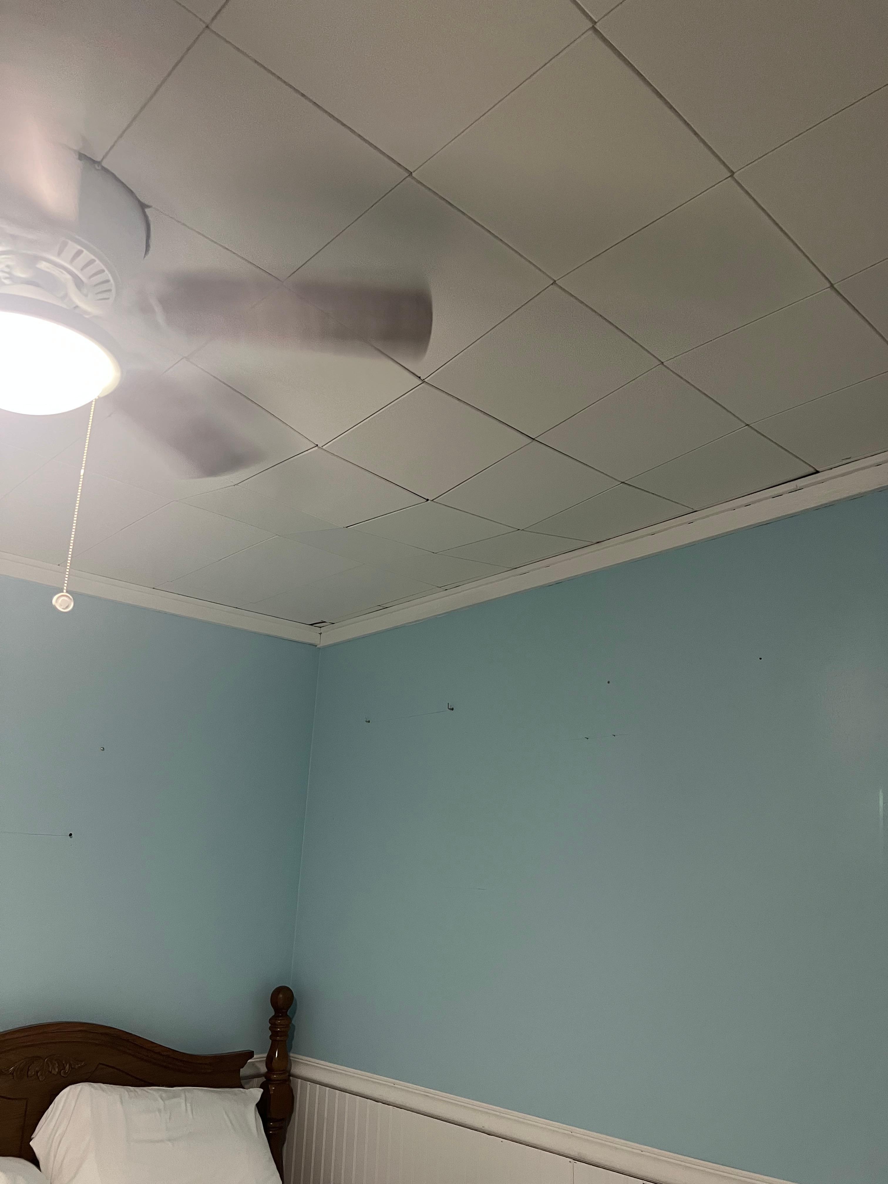 Queen ceiling caving in