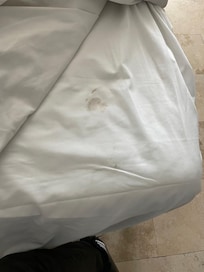 Se reportó que la cama estaba sucia y quedaron en ir a cambiar y no lo hicieron