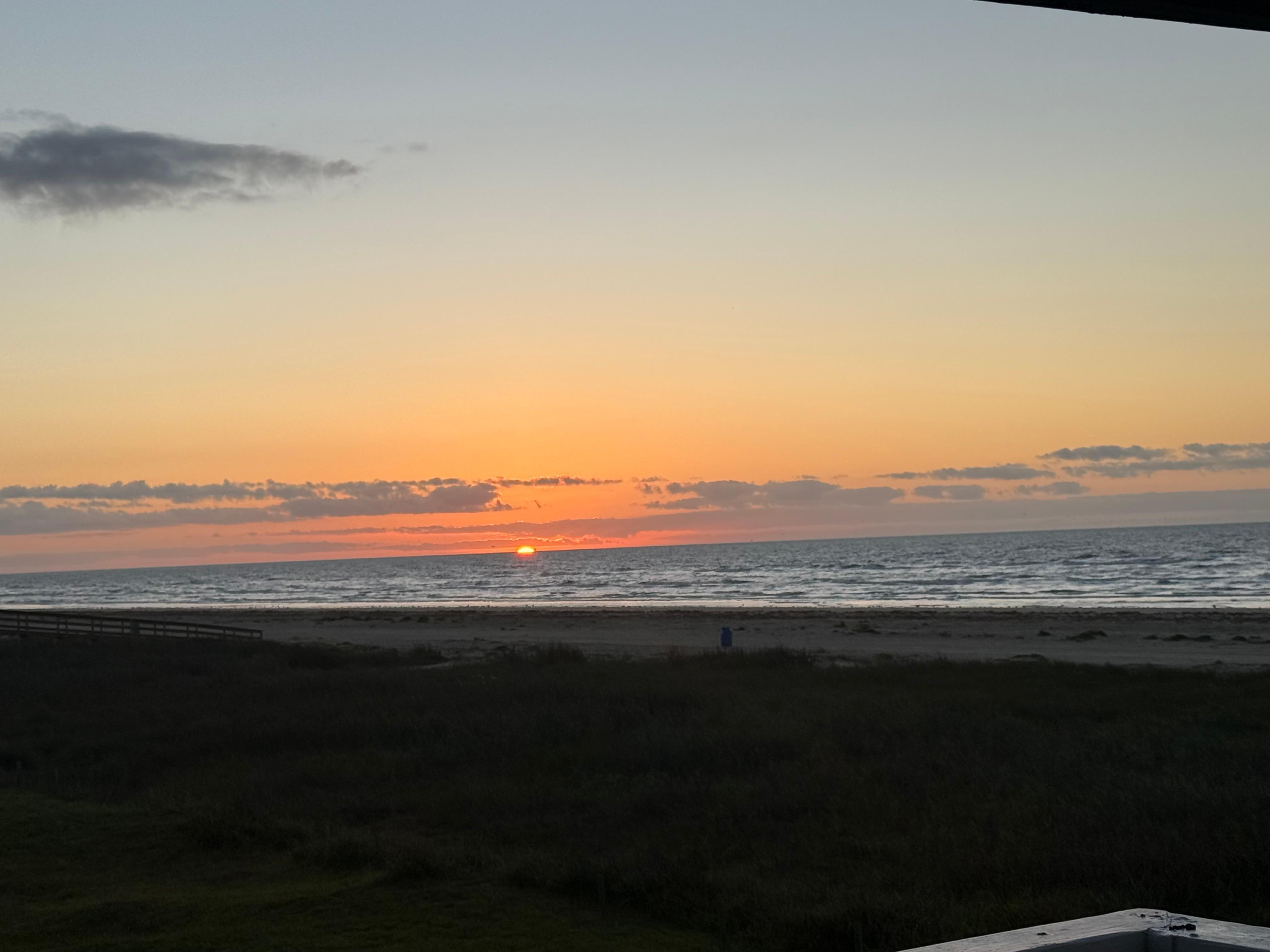 Sunrise view from back deck
