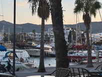 View of KOS Harbour from the patio.