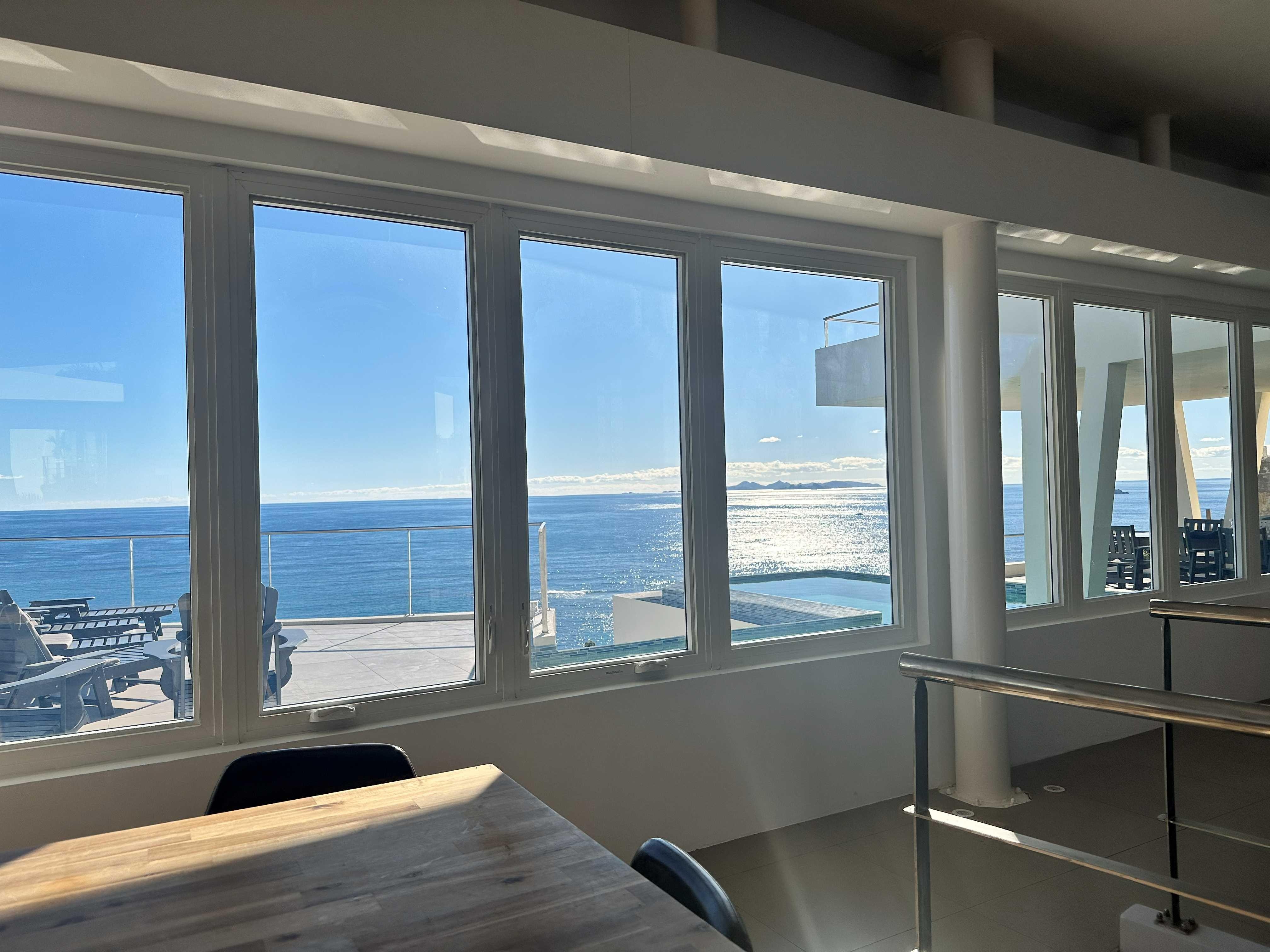 Looking out from the kitchen