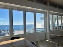 Looking out from the kitchen