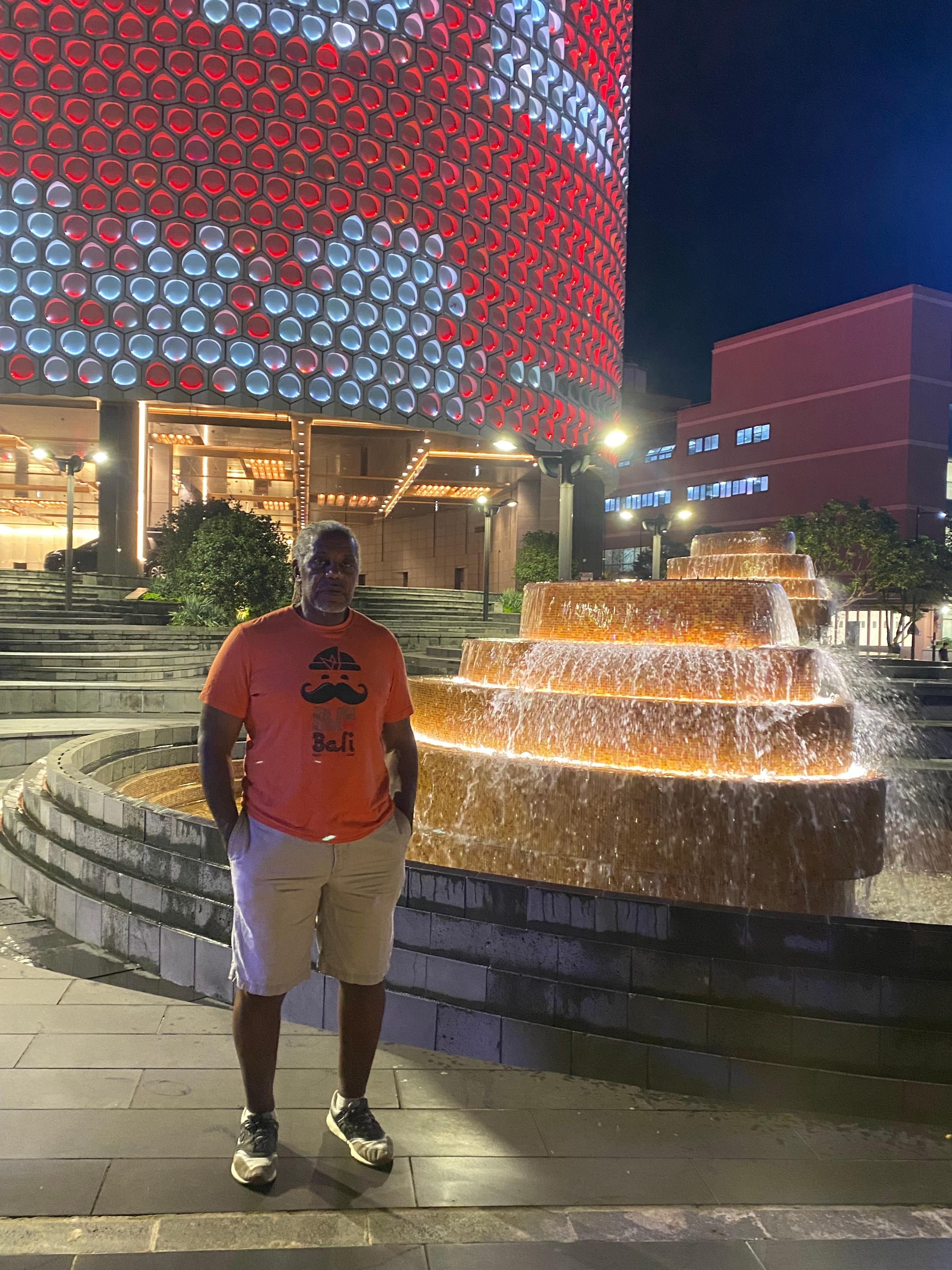 Outside the Grand Hyatt.