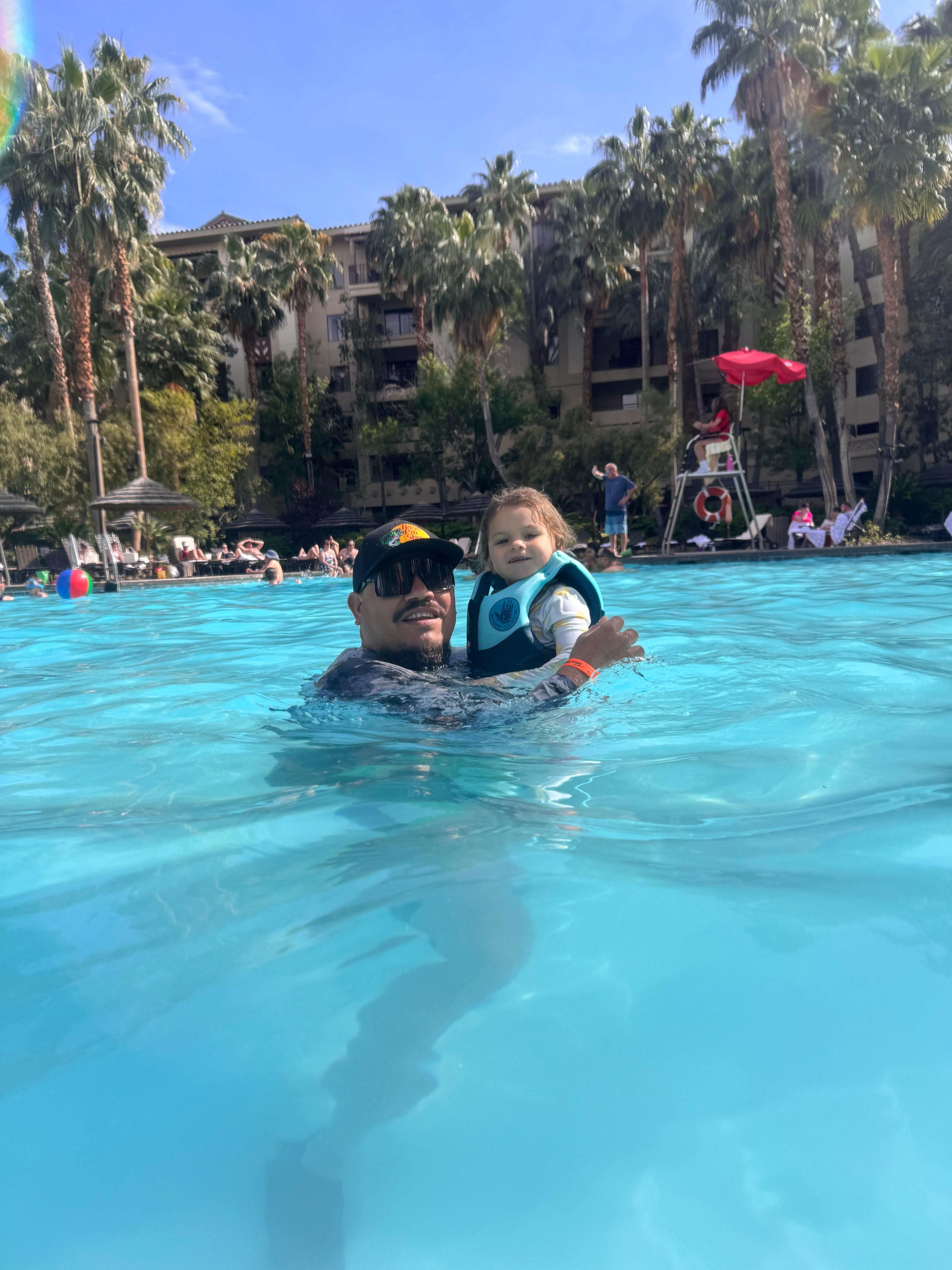 The pools are great  clean and good temperature