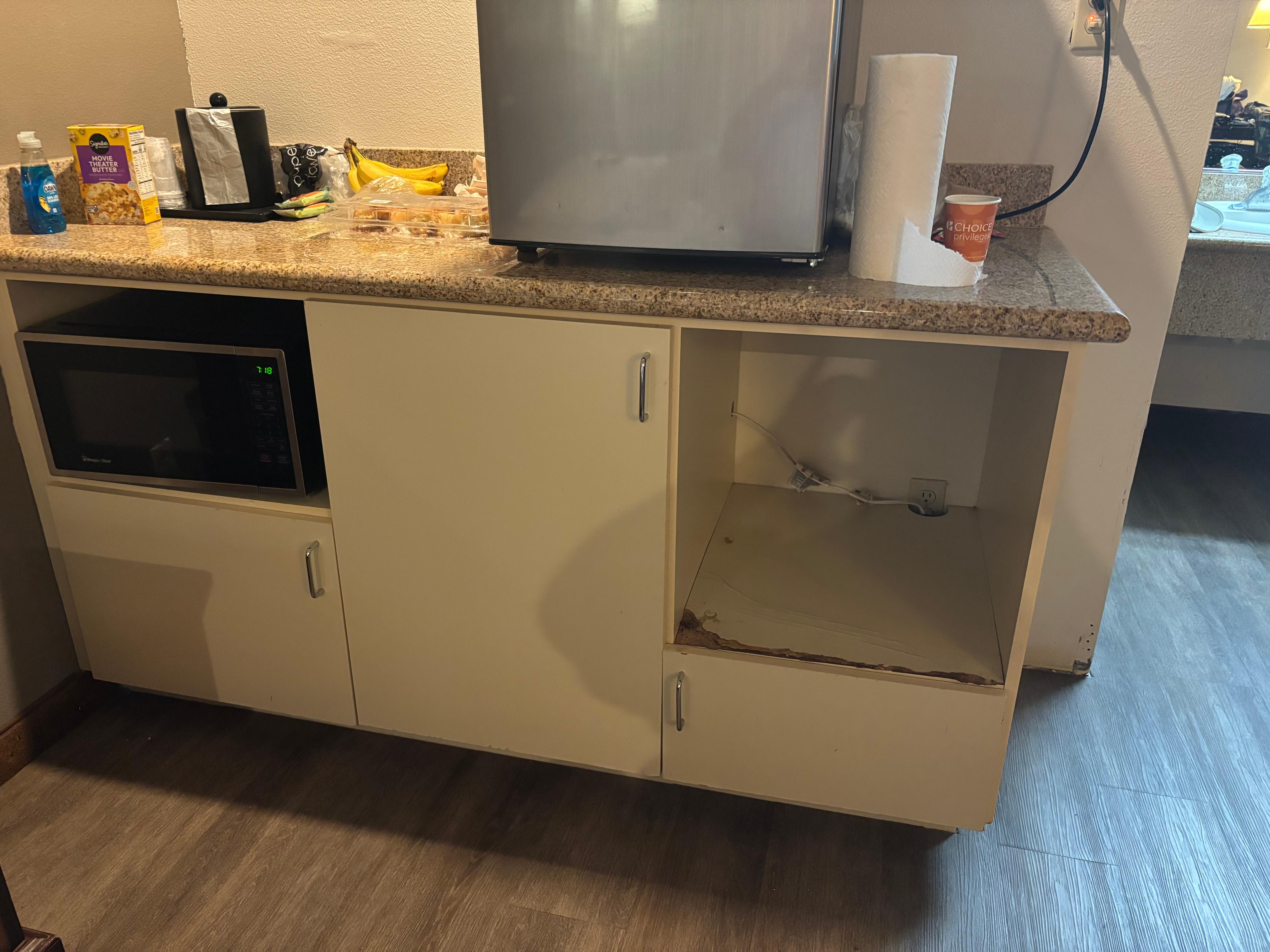 Broken & water rot cabinet