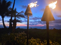 Sunset at the pool