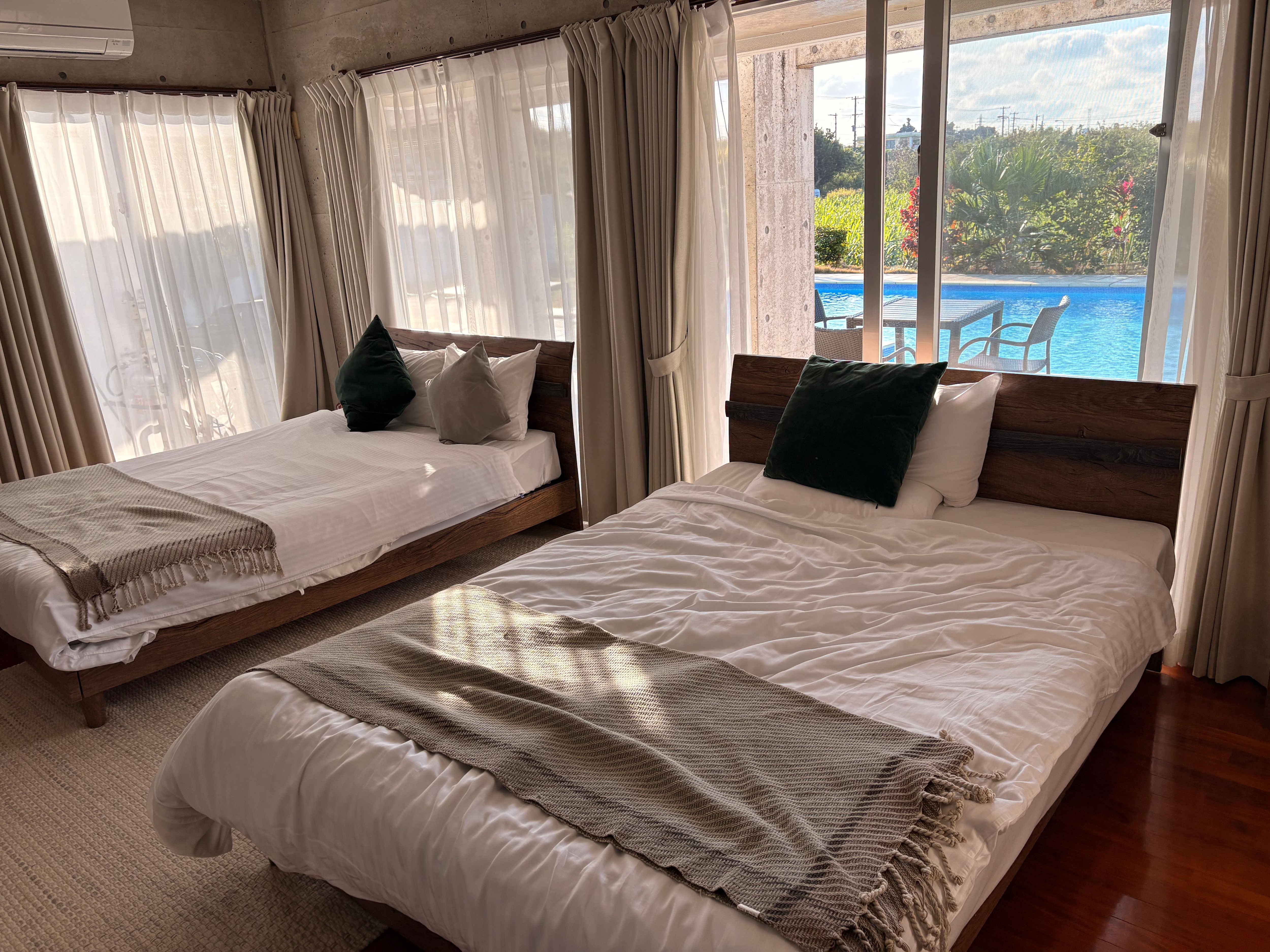 2人部屋を1人で使いました。広いです。