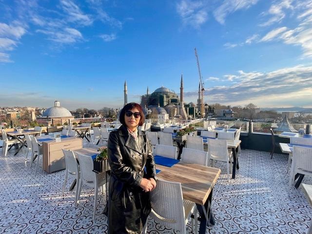 Beautiful view of the Mosque from the terrance