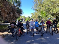 Getting ready for a family bike ride. We rented the bikes from Big Daddy's bike shop and they delivered them.
