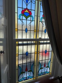 Stain glass is a lovely touch