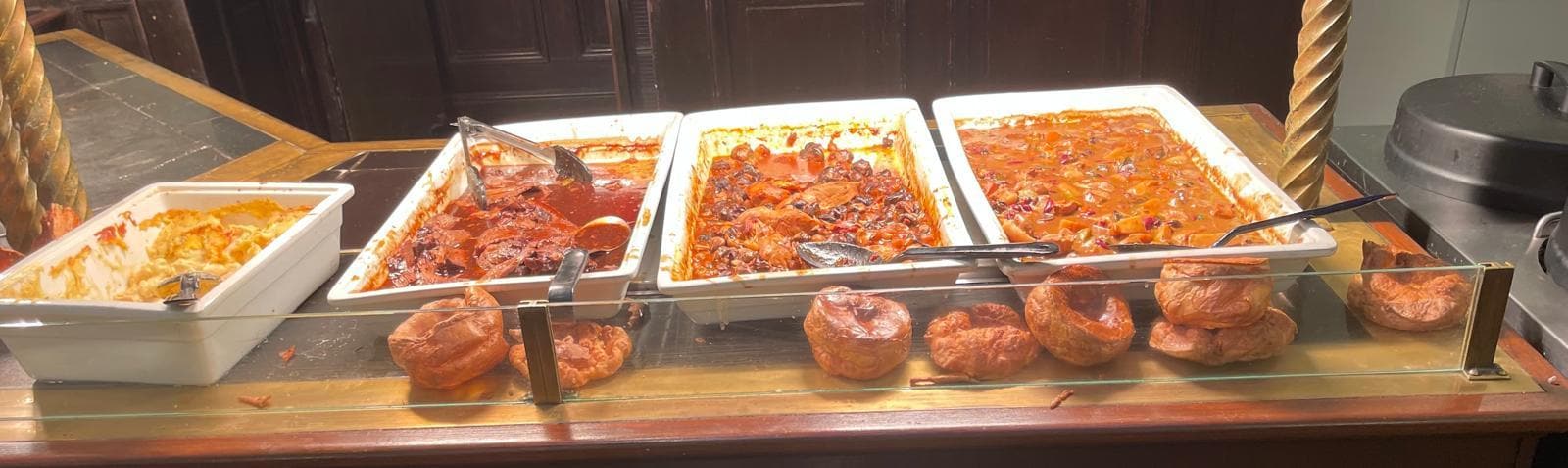 only hot food on offer for a half board evening meal 