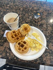 My breakfast it was good, but I don’t eat pork or beef. Should have an option for turkey or chicken.