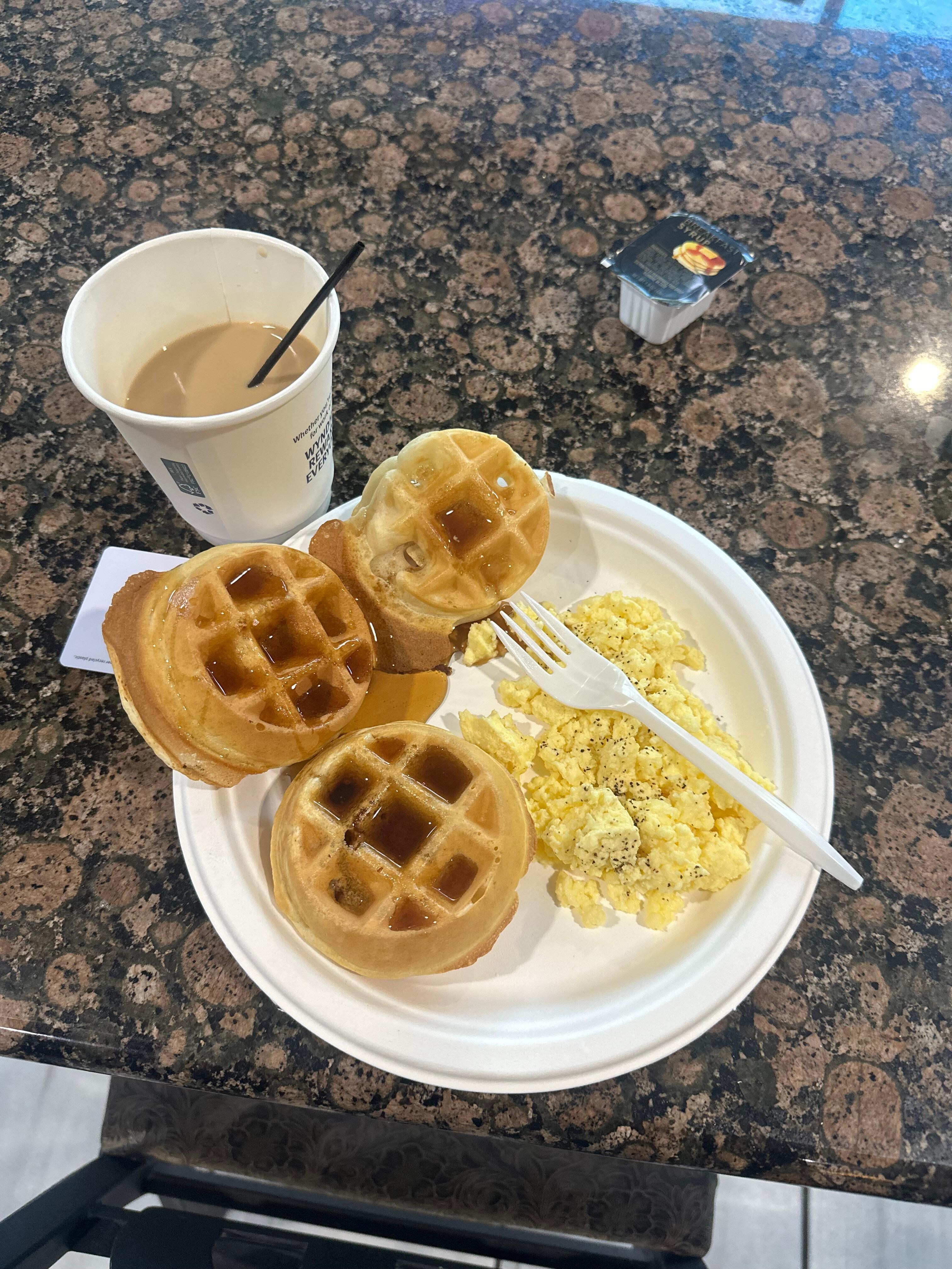 My breakfast it was good, but I don’t eat pork or beef. Should have an option for turkey or chicken.