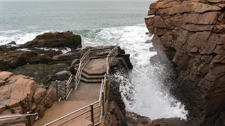 One of our many visits to Acadia included Thunder Hole during mid-day at high tide.  It was spectacular.
