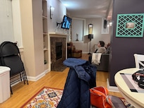 Looking at the living room.