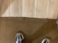 Dirty and frayed carpeting everywhere