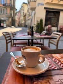 Coffee in the square in the restaurant on the ground floor