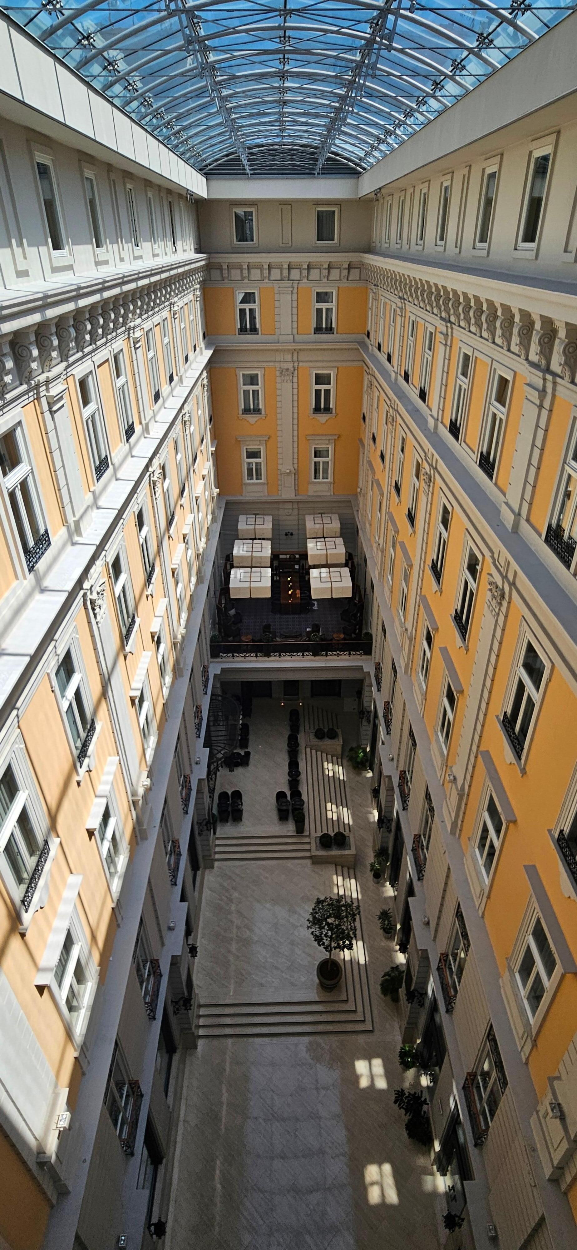 Between hotel rooms