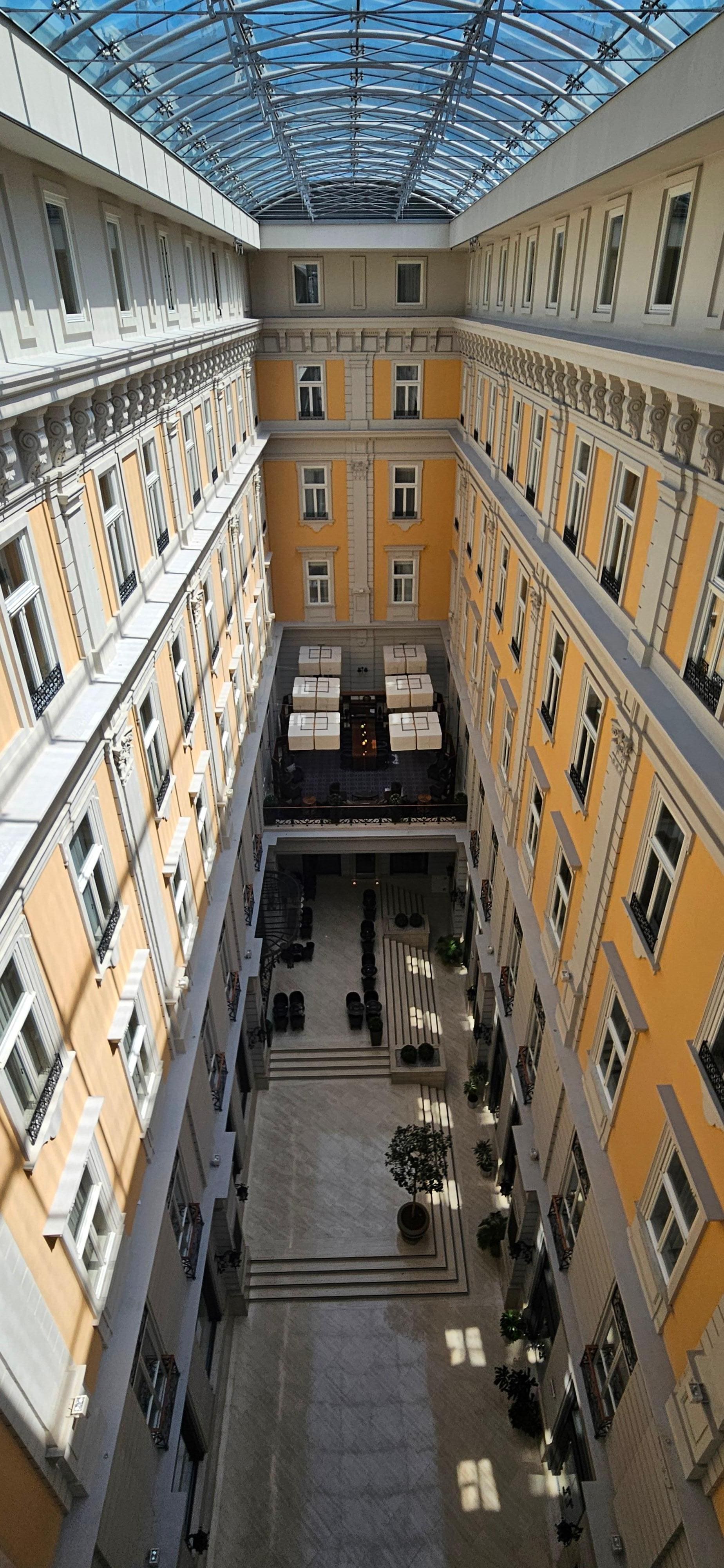 Between hotel rooms