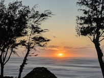 Sunrise from oceanfront room