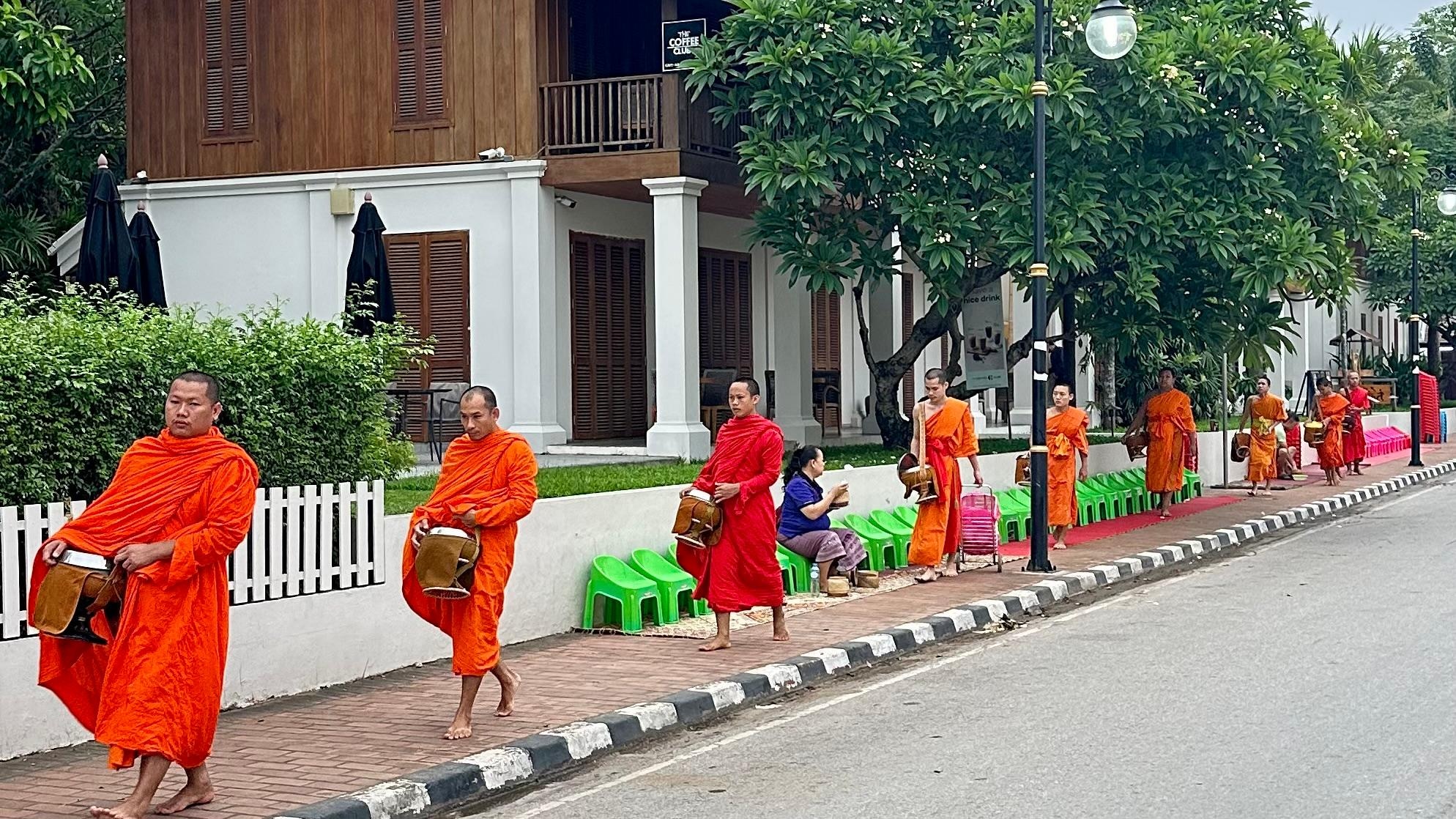 Walking distance to view The Alms ceramony. 