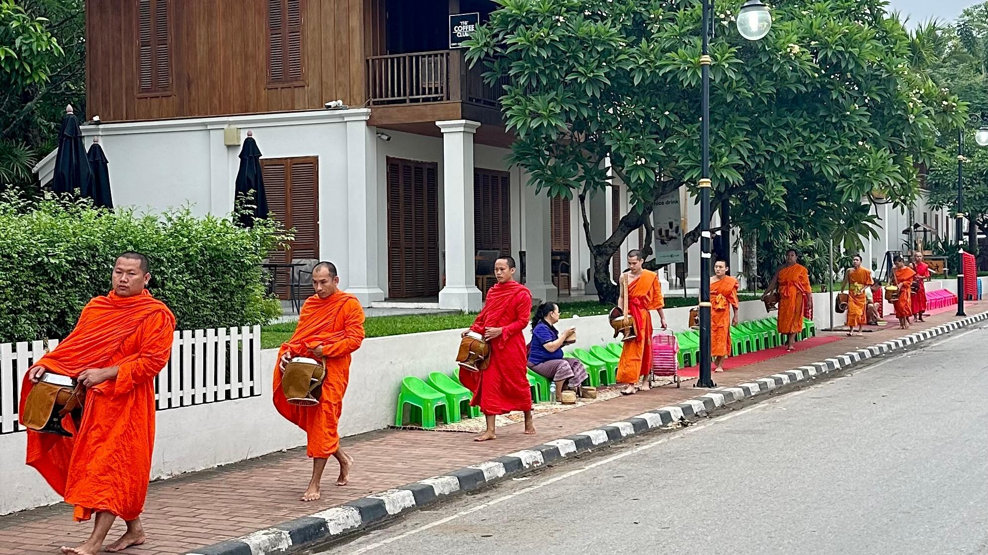 Walking distance to view The Alms ceramony. 