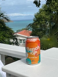 Sitting on patio relaxing