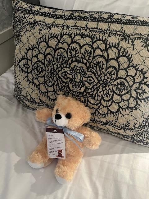 ウェルカム熊が置かれていてなごみました。