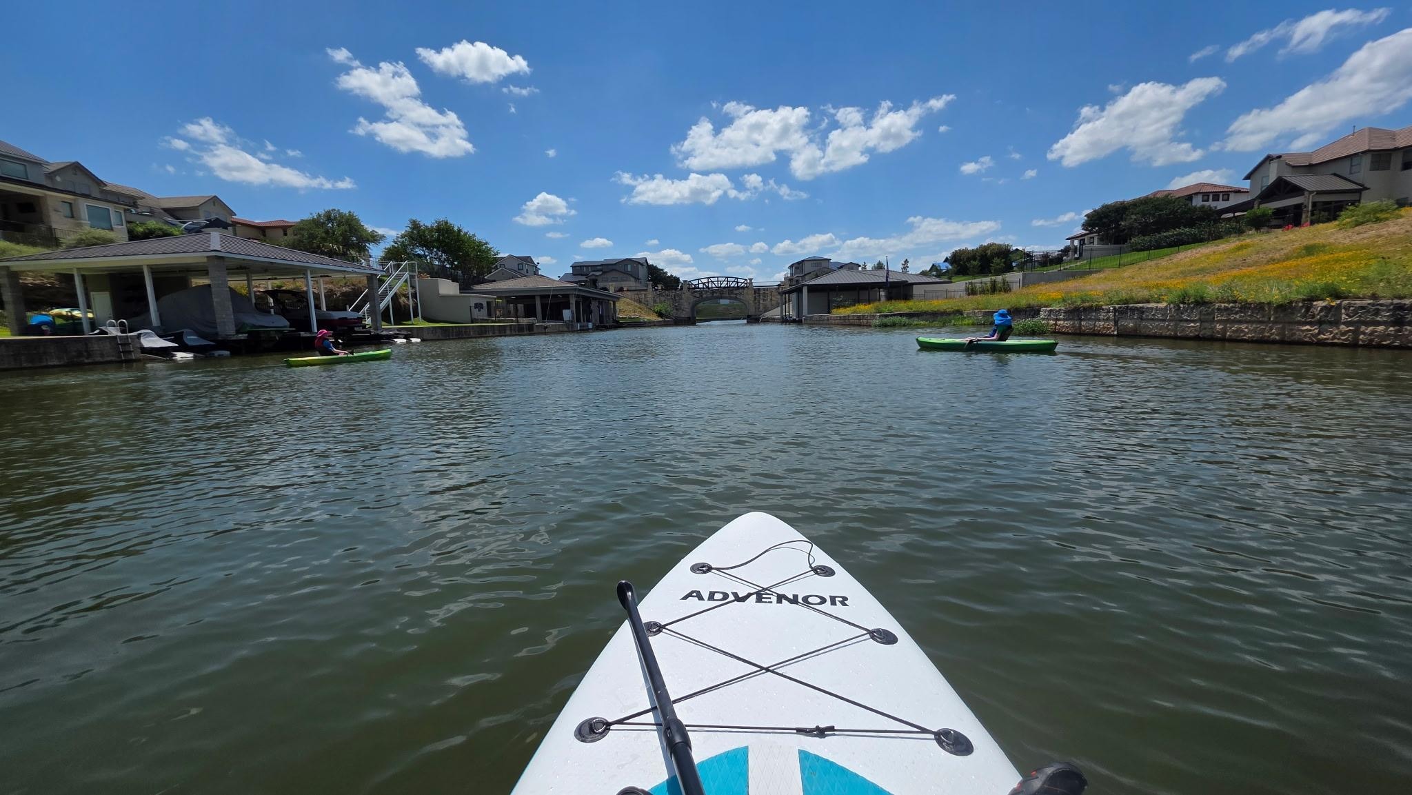 paddleboarding