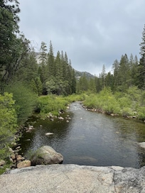 River behind the house