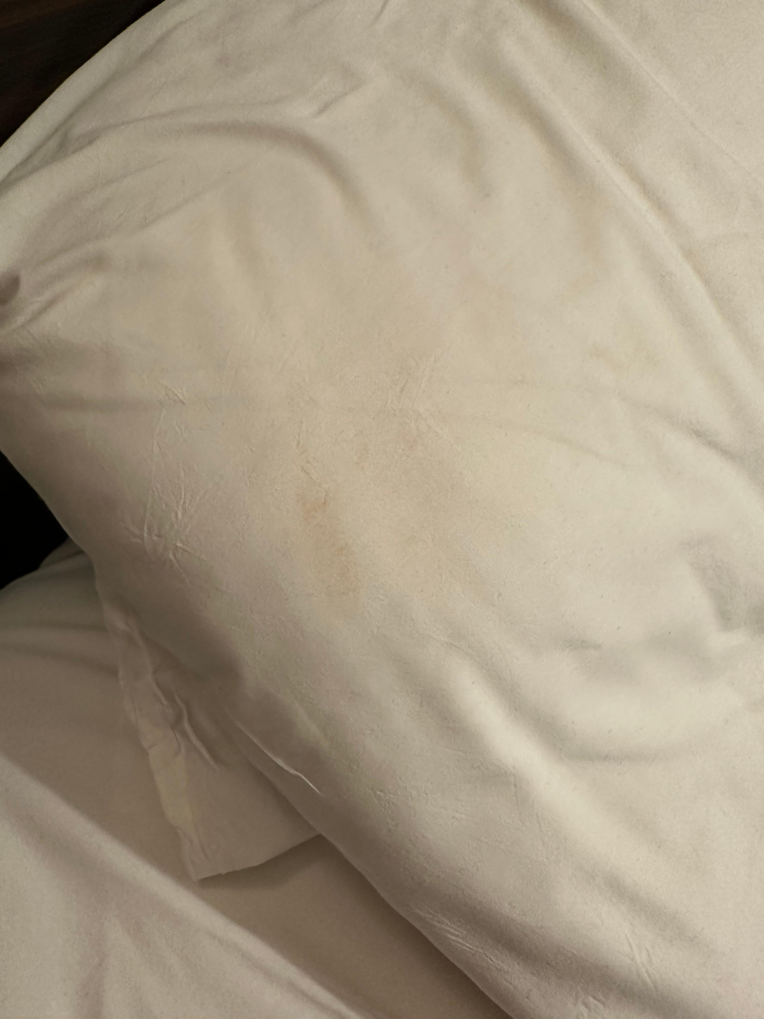 Make-up stains on the pillow