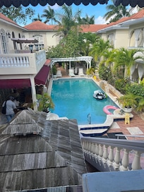 Restaurant overlooking the pool