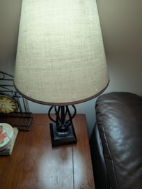 Cat bite marks in lamp shade