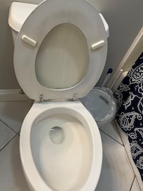 Toilet had not been sanitized prior to our visit. I had to clean nasty off lid and rim . Clearly not cleaned before our visit
