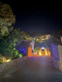 Top half of the resort at night