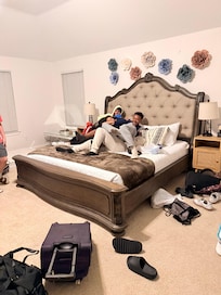 Who gets the big bed??