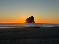 View of haystack rock