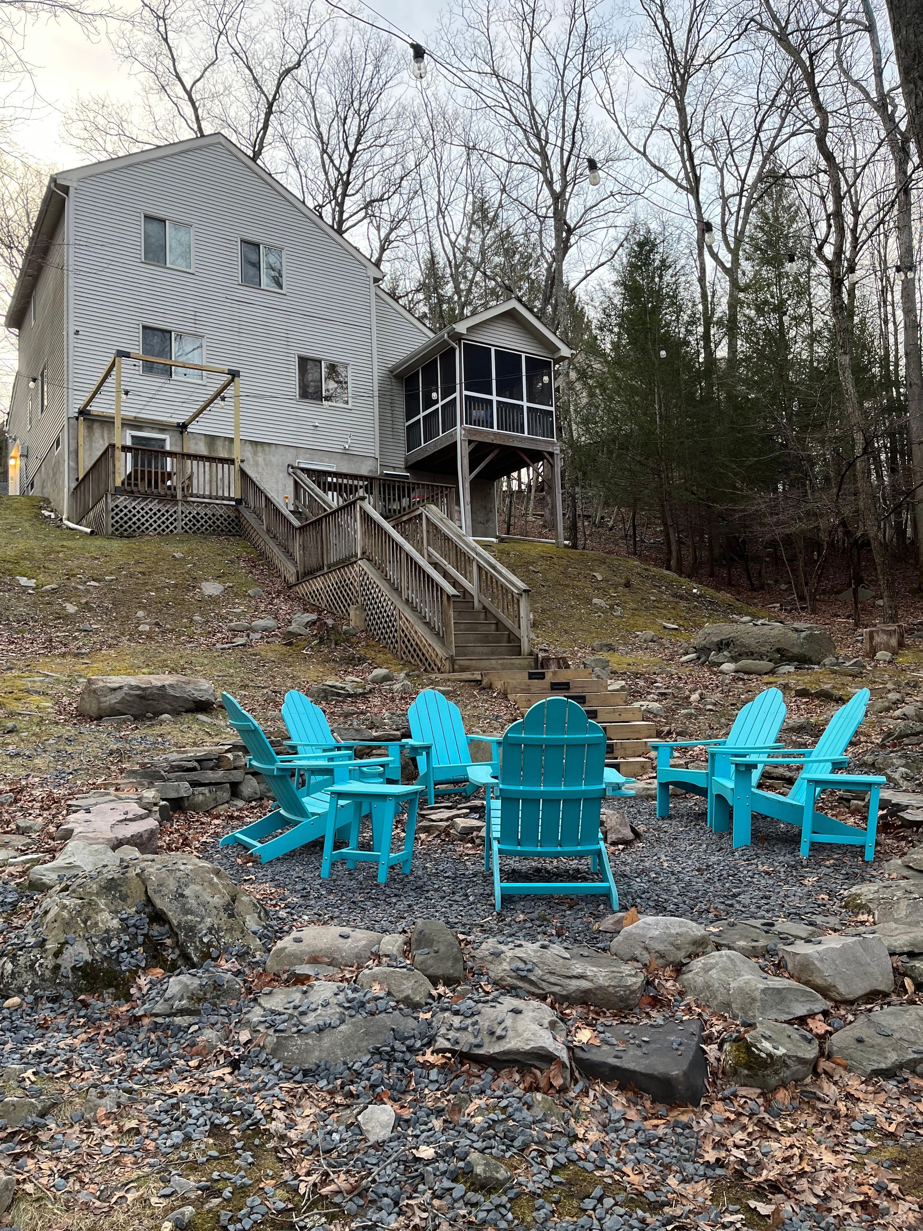 Back of the house from the stream.