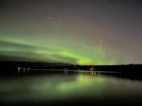 Northern lights from the dock